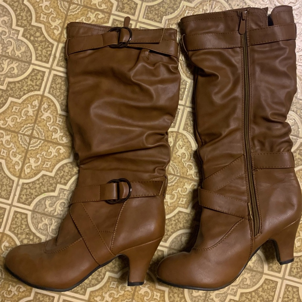 Slouchy vegan leather boots | Daily Shoes | 7.5